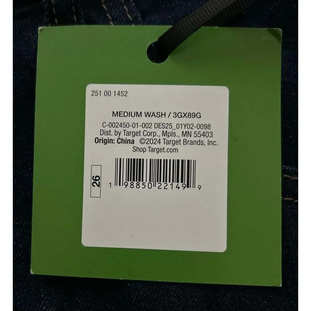 Kate Spade New York x Target High-Rise Straight Leg Wide Cuff Jeans size 26